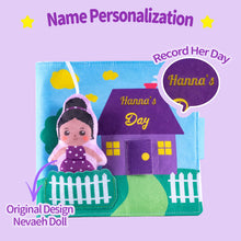 Load image into Gallery viewer, iFrodoll Personalized Quiet Cloth Book &amp; Ballerina Doll Gift Set