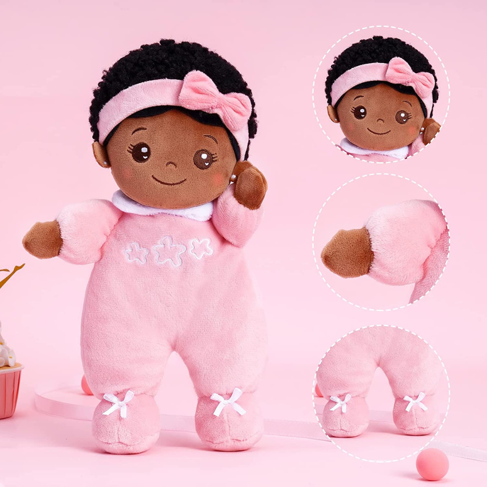 Black Toddler Baby Girl Doll First Baby Doll for Infant Girl Gift for Black Children Ifrodoll