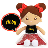 iFrodoll Personalized Brown Skin Tone Plush Baby Girl Doll