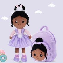 Load image into Gallery viewer, iFrodoll Personalized Deep Skin Tone Plush Doll and Backpack Gift Set 10