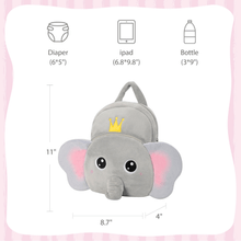 Load image into Gallery viewer, OUOZZZ Personalized Gray Elephant Plush Backpack