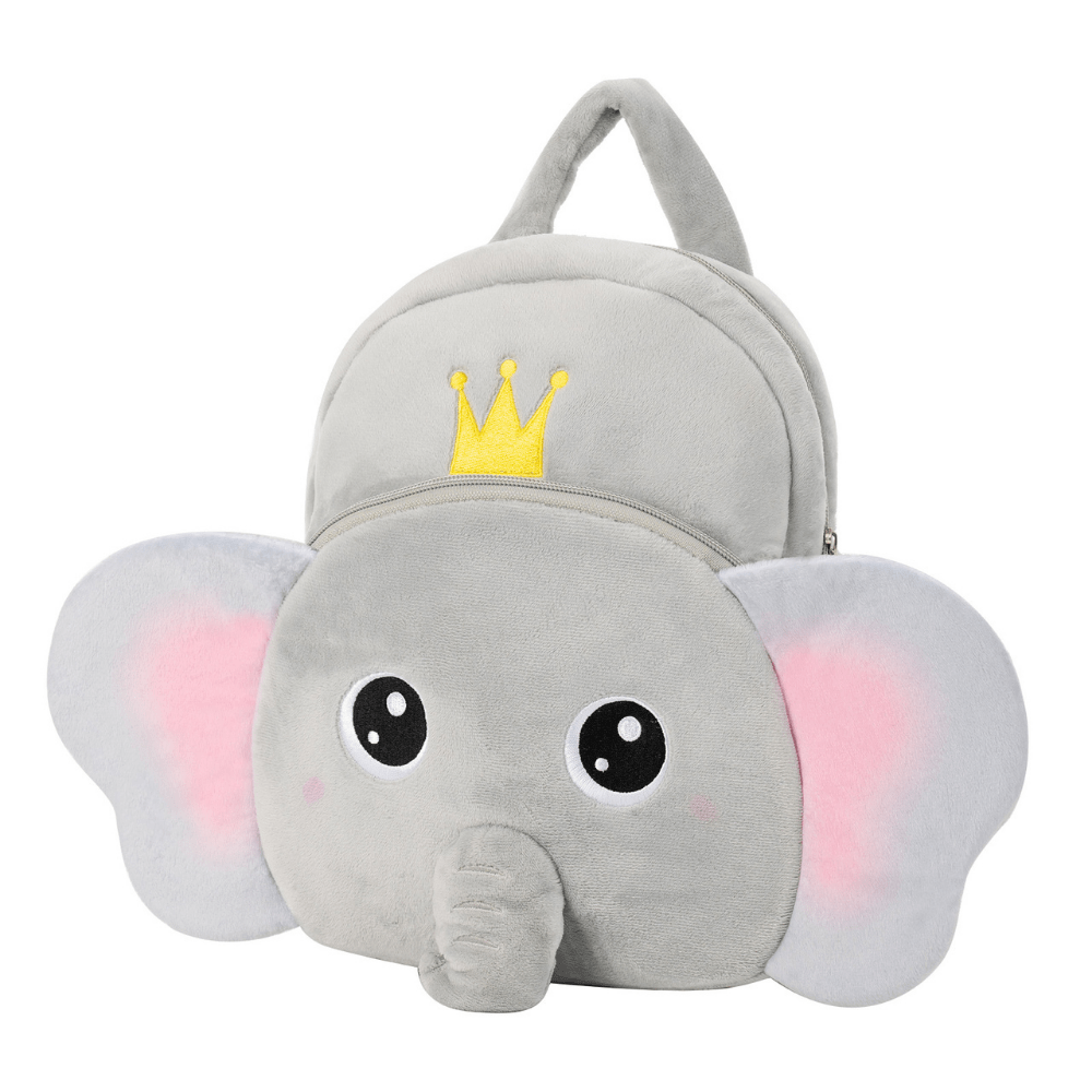 iFrodoll Personalized Animal Gray Elephant Plush Backpack