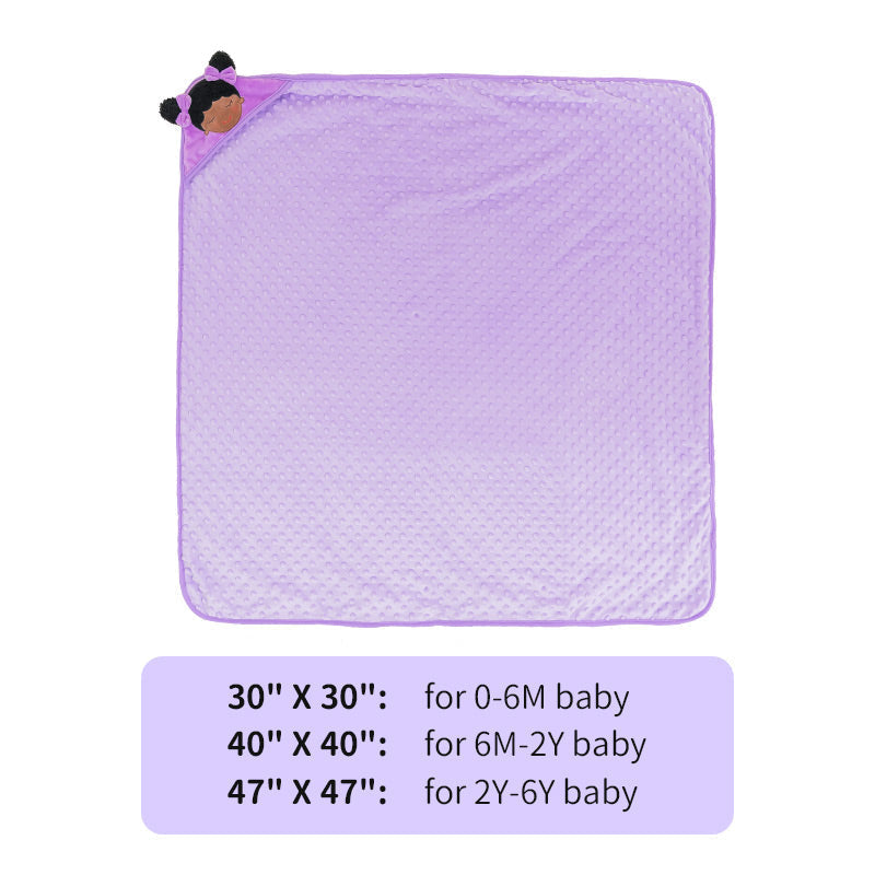 iFrodoll Personalized Ultra-soft and Skin-friendly Baby Blanket(40")&Doll& Backpack Gift Set