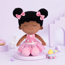 Load image into Gallery viewer, iFrodoll Personalized Deep Skin Tone Plush Doll Dora Pink