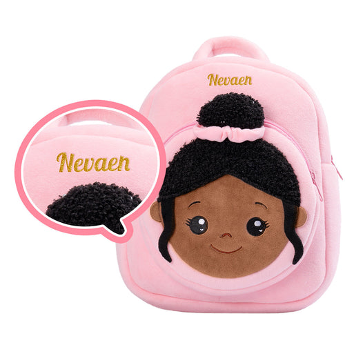 Personalized Plush Girl Doll and Backpack Gift for Kids