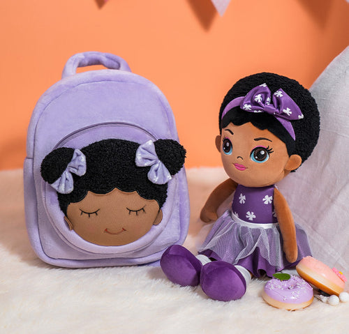iFrodoll Personalized Deep Skin Tone Plush Backpack 02