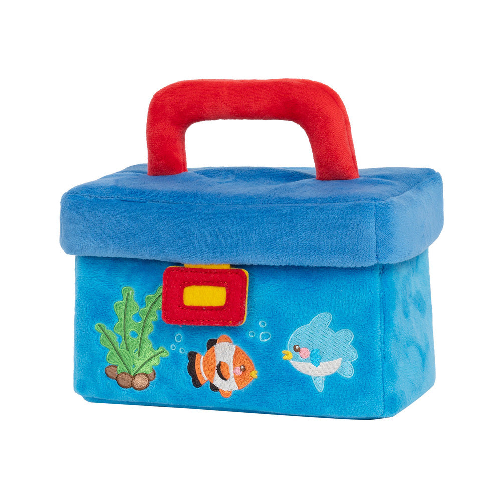 Personalized Baby's First Tackle Box, Plush Sensory Toy for 1 Year Old Boy