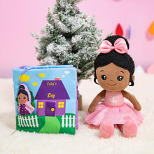 Load image into Gallery viewer, iFrodoll Personalized Quiet Cloth Book &amp; Ballerina Doll Gift Set