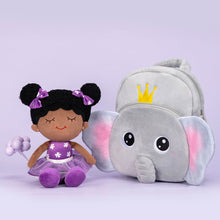 Load image into Gallery viewer, iFrodoll Personalized Animal Gray Elephant Plush Backpack