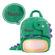 Load image into Gallery viewer, OUOZZZ Personalized Animal Plush Rag Backpack Dinosaur Bag