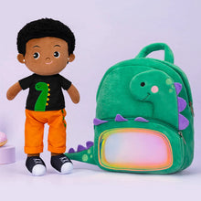 Load image into Gallery viewer, iFrodoll Personalized Deep Skin Tone Plush Doll and Backpack Gift Set 11
