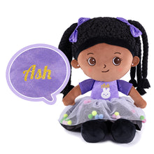 Black Kids Soft Rag Fabric Custom Purple Princess Baby Doll Toy Gifts For 1  2 3 Year Old Girls – Ifrodoll