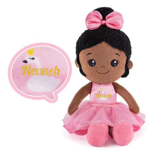[iFrodoll Nevaeh Series] Personalized Deep Skin Tone Plush Doll Or Optional Backpack Set
