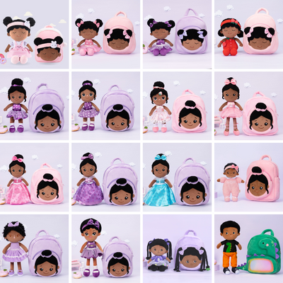 iFrodoll Personalized Deep Skin Tone Plush Doll & Backpack Giftset (Buy 2 Get 15% Off Code VIPONLY)